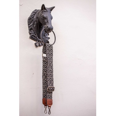 Bandoleira Pénélope Preto / cru