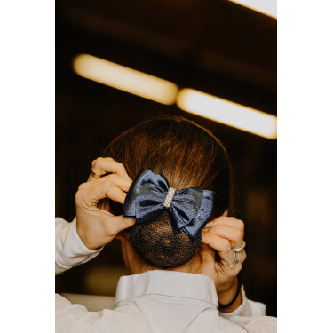 Rede para cabelo Equithème Strass Azul-marinho