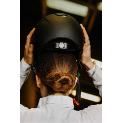 Rede para cabelo tipo touca Equithème Filet Castanho