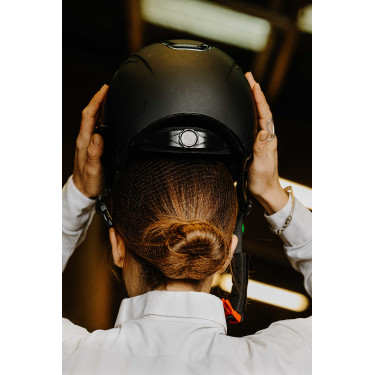 Rede para cabelo tipo touca Equithème Filet Castanho