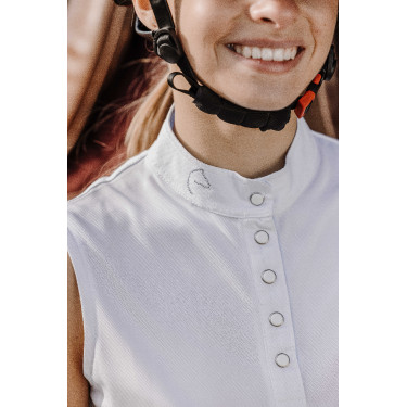 Polo em malha Equithème Molly Branco