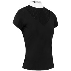 Pólo Equithème Funza de mangas curtas Preto