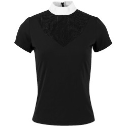 Pólo Equithème Funza de mangas curtas Preto