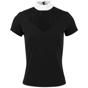 Pólo Equithème Funza de mangas curtas Preto