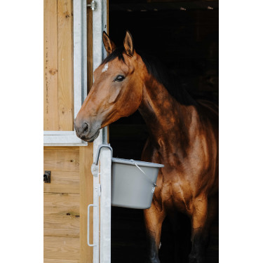 Comedouro Hippotonic com ganchos e alça Cinza escuro Cinzento Comedouro Hippotonic com ganchos e alça Cinza escuro Cinzento