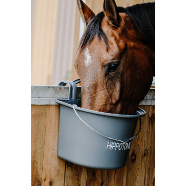 Comedouro Hippotonic com ganchos e alça Cinza escuro Cinzento Comedouro Hippotonic com ganchos e alça Cinza escuro Cinzento