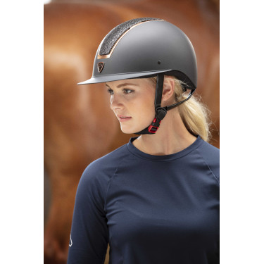 Capacete Equithème Glint Fosco Preto fosco / rosa Capacete Equithème Glint Fosco Preto fosco / rosa