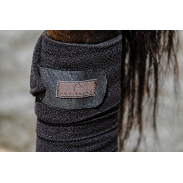 Bandagens de polo Equithème em conjunto de 4 Preto