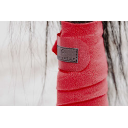 Bandagens de polo Equithème em conjunto de 4 Vermelho Bandagens de polo Equithème em conjunto de 4 Vermelho