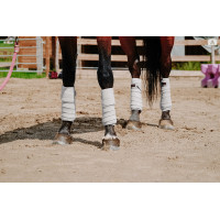 Bandagens de polo Equithème em conjunto de 4 Branco