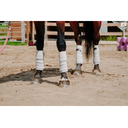 Bandagens de polo Equithème em conjunto de 4 Branco