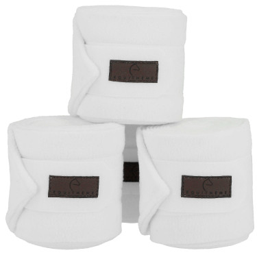 Bandagens de polo Equithème em conjunto de 4 Branco
