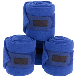 Bandagens de polo Equithème em conjunto de 4 Azul royal