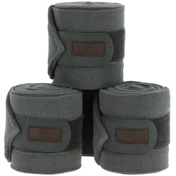 Bandagens de polo Equithème em conjunto de 4 Cinzento
