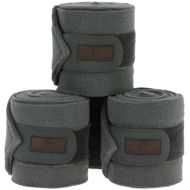 Bandagens de polo Equithème em conjunto de 4 Cinzento