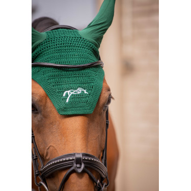 Touca para cavalos Pénélope Algodão Verde escuro Touca para cavalos Pénélope Algodão Verde escuro