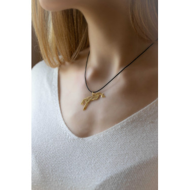 Colar equestre Pénélope GM Dourado Ouro