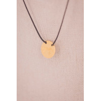 Colar Adelya Pénélope corda preta Dourado Ouro