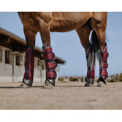 Guéitres de transporte Equithème Tyrex 1200D Reforçadas Bordéus Bordô Guéitres de transporte Equithème Tyrex 1200D Reforçadas Bordéus Bordô