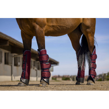 Guéitres de transporte Equithème Tyrex 1200D Reforçadas Bordéus Bordô Guéitres de transporte Equithème Tyrex 1200D Reforçadas Bordéus Bordô