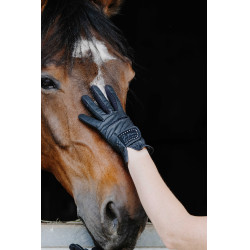 Luvas Je t'aime Equithème Strass Preto