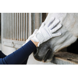 Luvas Je t'aime Equithème Strass Branco