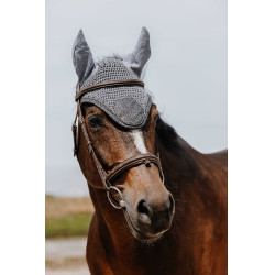 Touca anti-mosca Equithème Chic Cinzento