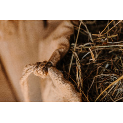 Saco de rede para feno HIPPOTONIC - Natural Bege / preto