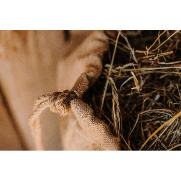 Saco de rede para feno HIPPOTONIC - Natural Bege / preto