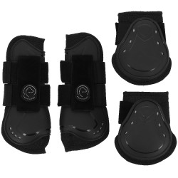 Polainas e protetores de boleto Eu te amo Equithème Preto