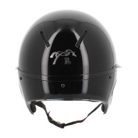 Capacete Penélope viseira longa Preto brilhante