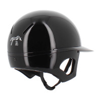 Capacete Penélope viseira longa Preto brilhante