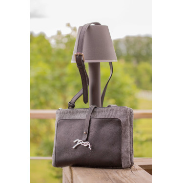 Saco Pénélope Pablito modelo grande Padrão espinha de peixe / preto