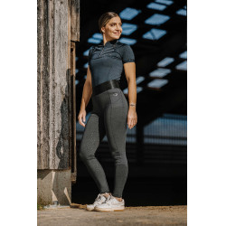Legging Je t'aime Equithème Iris Preto
