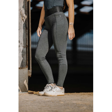 Legging Je t'aime Equithème Iris Preto