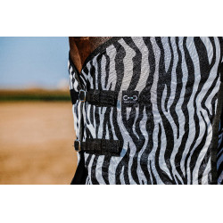 Camisa Riding World Belly Mesh Preto / branco padrão zebra Motivos