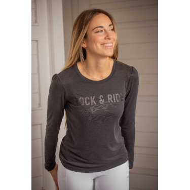 Camiseta de manga comprida Pénélope Lovely Antracite Cinzento Camiseta de manga comprida Pénélope Lovely Antracite Cinzento