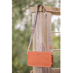 Bolsa tiracolo Pénélope Lizzie Conhaque Castanho