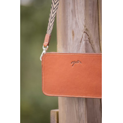 Bolsa tiracolo Pénélope Lizzie Conhaque Castanho