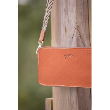 Bolsa tiracolo Pénélope Lizzie Conhaque Castanho