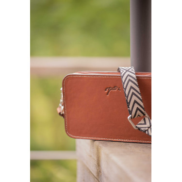 Bolsa tiracolo Pénélope Lizzie Conhaque Castanho