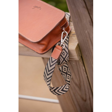 Bolsa tiracolo Pénélope Lizzie Conhaque Castanho