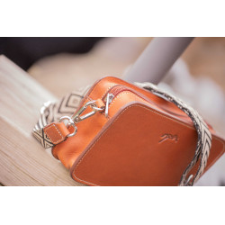 Bolsa tiracolo Pénélope Lizzie Conhaque Castanho