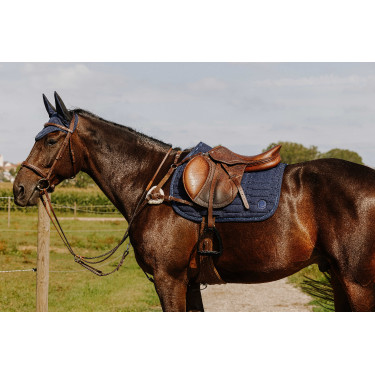 Touca anti-moscas Je t'aime Equithème Origine Azul-marinho