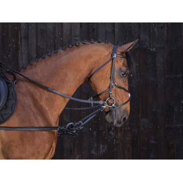 Enrêno de borracha Riding World Preto