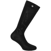 Meias Je t'aime Equithème Cassis Preto