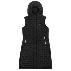 Casaco comprido acolchoado sem costuras Je t’aime Equithème Navina mulher Preto