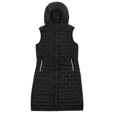 Casaco comprido acolchoado sem costuras Je t’aime Equithème Navina mulher Preto