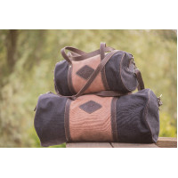 Saco Pénélope Canvas Bowl Preto / rosa velho