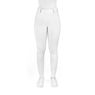 Legging com assento em silicone Equithème Alizé mulher Branco